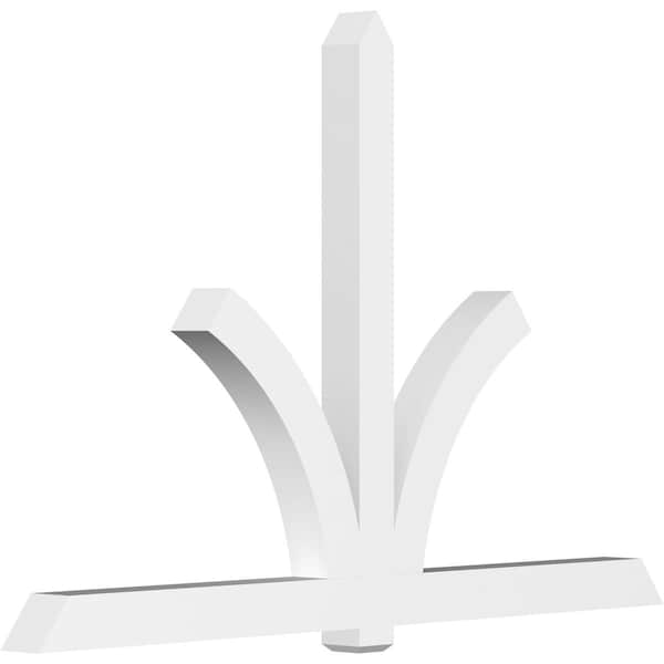 Ekena Millwork Redmond Architectural Grade PVC Gable Bracket, 108"W x 72"H x 6"D x 6"F, 16/12 Pitch GBP108X72X0606RED00 - main